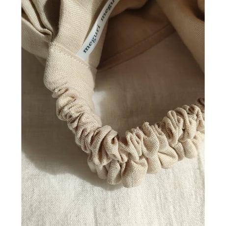 【Ecru Beige】Antique wash Linen cafe Tavern アンティークウォッシュリネンターバン リネンターバン カフェターバン