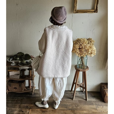 【Ecru white】アンティークドールなドロワーズパンツ Antique doll Drawers pants