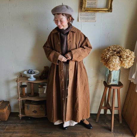 【即納】グレージュモカブラウンのバスクベレー帽　Vasque beret 《greige moca brown》