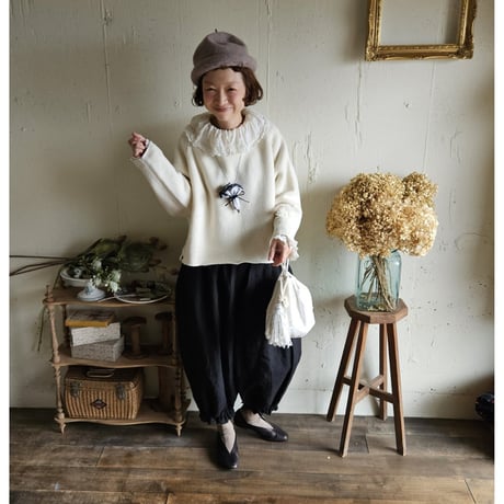 Noir Black】アンティークドールなドロワーズパンツ Antique doll Dra