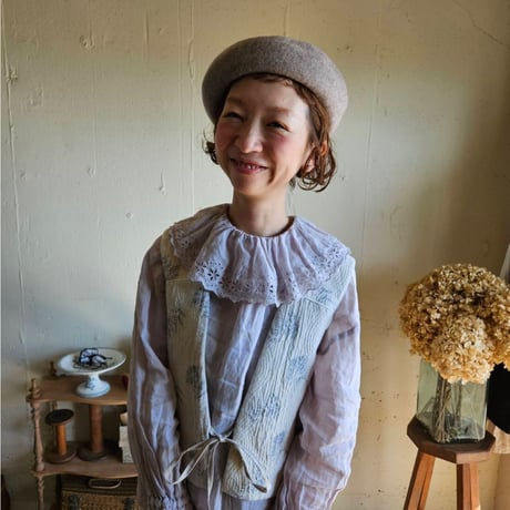 【即納】グレージュモカブラウンのバスクベレー帽　Vasque beret 《greige moca brown》