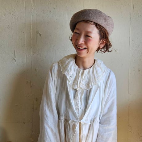 【即納】グレージュモカブラウンのバスクベレー帽　Vasque beret 《greige moca brown》