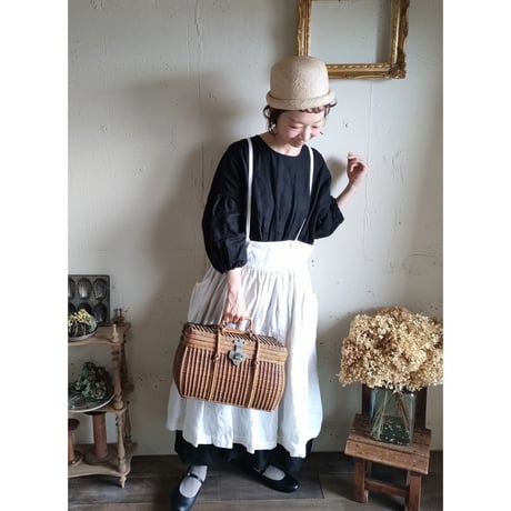【即納】 Ｌ＆Ｈ まんまるトーク帽 バオハット ハンドメイド帽子 麦わら帽子 作家ハンドメイド帽子 ポイズエ ポイゼ