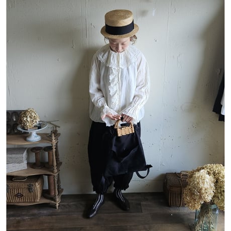 【即納】《Royal White》Antique Lace Blouse アンティークレースブラウス gauze