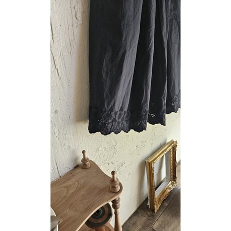 【即納】MAT BLACK アンティークスカラップレース ギャザースカート Antique scallopded race gather skirt
