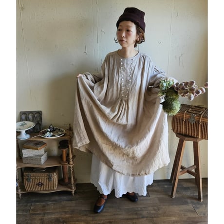 【即納】MAT WHITE アンティークスカラップレース ギャザースカート Antique scallopded race gather skirt