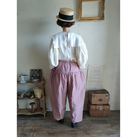 【即納品】Soleil Linen Klimt Pants 《Dusty Pink》gauze# クリムトパンツ