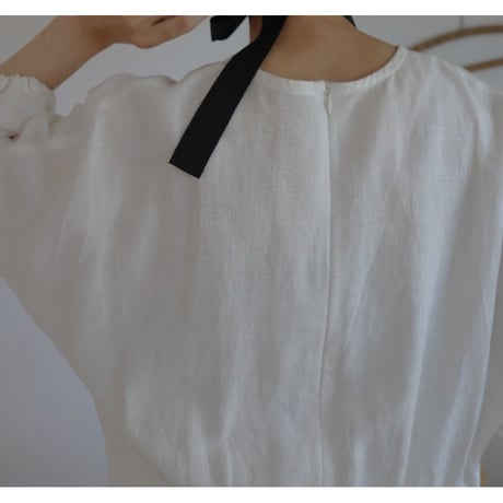 【Ash lavender】アッシュラベンダー フレンチリネンギャザーワンピース French linen Gather Onepiece リネンワンピース ナチュラルワンピース フレンチリネン