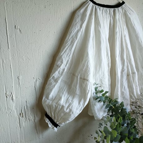 【即納】bicolor 2way gather Antique Blouse バイカラー 2way ギャザーアンティークブラウス #gauze