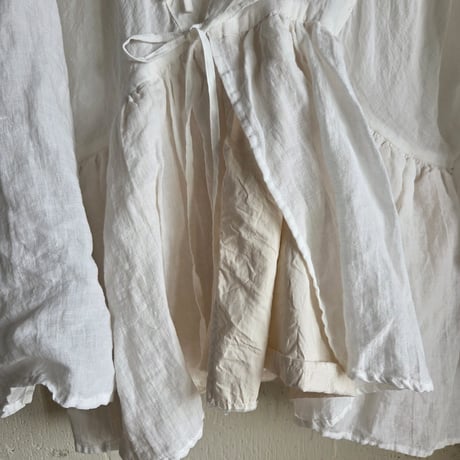 【即納】《送料無料》リネンカシュクールジャケット　Linen cachecoeur Jacket