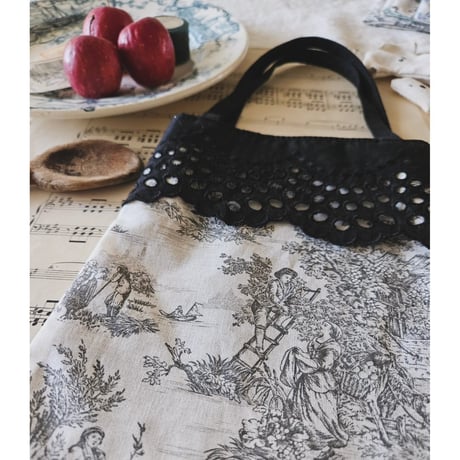【即納】かくれんぼバッグ（トワルドジュイ柄） toile de jouy kakurenbo bag