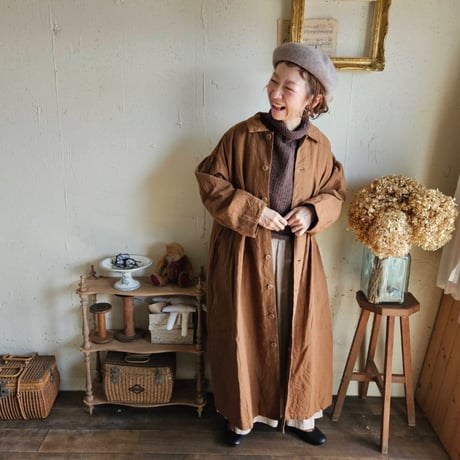 【即納】グレージュモカブラウンのバスクベレー帽　Vasque beret 《greige moca brown》