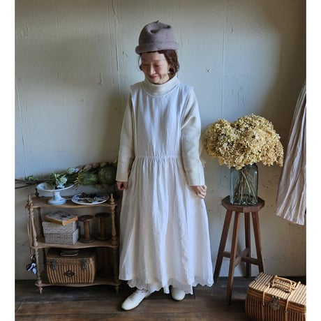 【即納】MAT WHITE アンティークスカラップレース ギャザースカート Antique scallopded race gather skirt