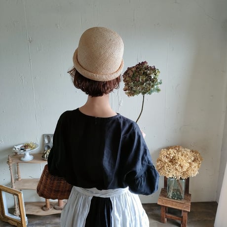【即納】 Ｌ＆Ｈ まんまるトーク帽 バオハット ハンドメイド帽子 麦わら帽子 作家ハンドメイド帽子 ポイズエ ポイゼ