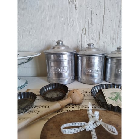 フランスアンティーク スパイスキャニスター６セット