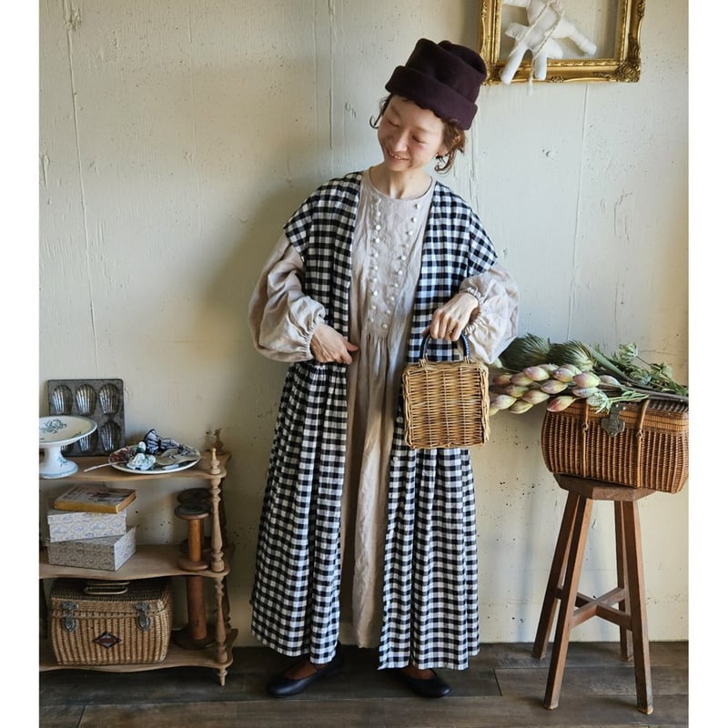 限定販売】≪送料無料≫別注 gauze × meguri megutte ギンガムチェック