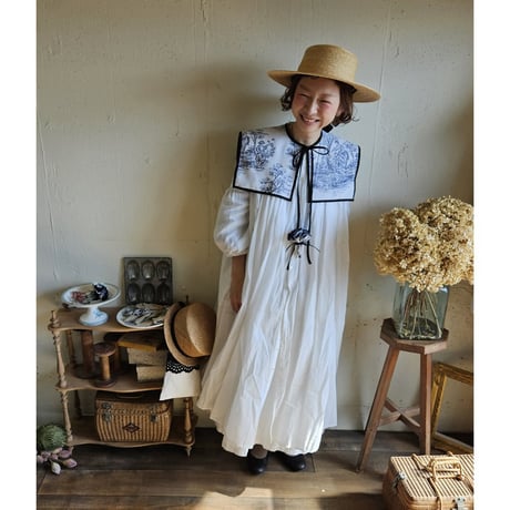 トワルドジュイ ヒミツのセーラーつけ襟 ゴブラン織り gobelin toile de jouy