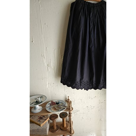 【即納】MAT BLACK アンティークスカラップレース ギャザースカート Antique scallopded race gather skirt