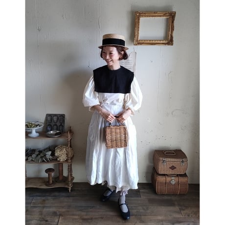 【Dark Black】Antique wash Linen collar 柔らかなアンティークウォッシュリネンのつけ襟 リネンつけ襟 アンティーク加工リネン生地 つけ衿