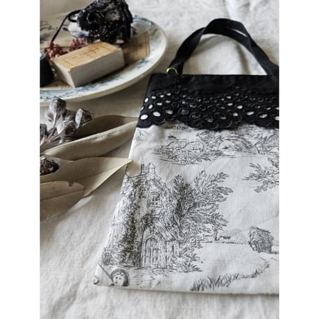 【即納】かくれんぼバッグ（トワルドジュイ柄） toile de jouy kakurenbo bag