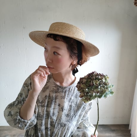 【即納】LILLIAN Straw Hat リリアン ストローハット 麦わら帽子 帽子作家 作家ハンドメイド帽子 ポイズエ ポイゼ