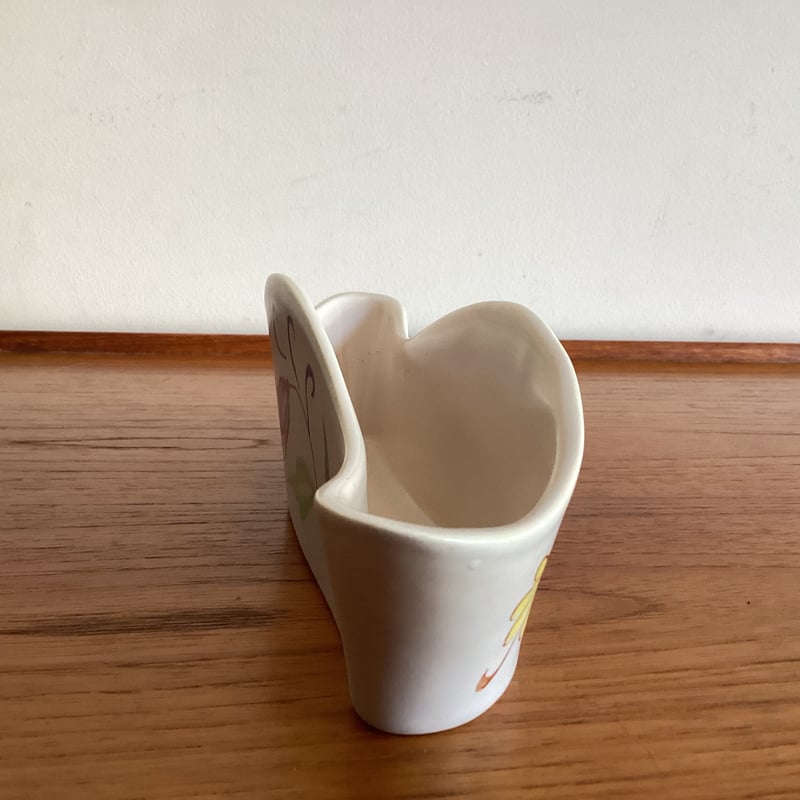 Vintage Poole pottery Wavy Half Moon Posy Vase