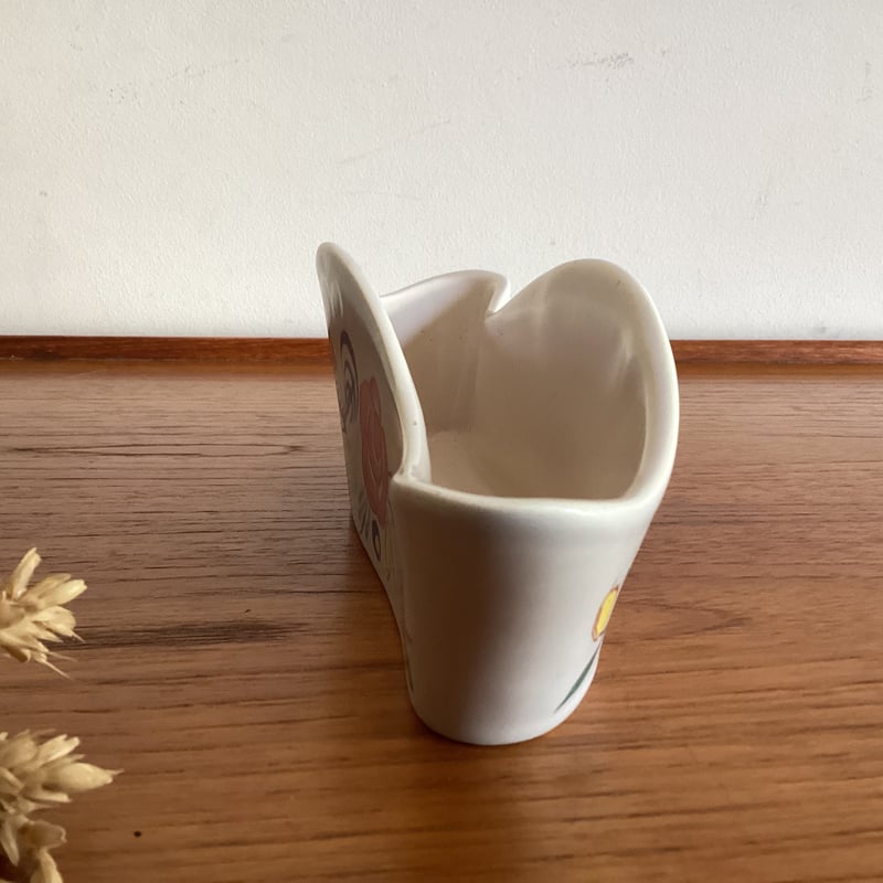 Vintage Poole pottery Wavy Half Moon Posy Vase