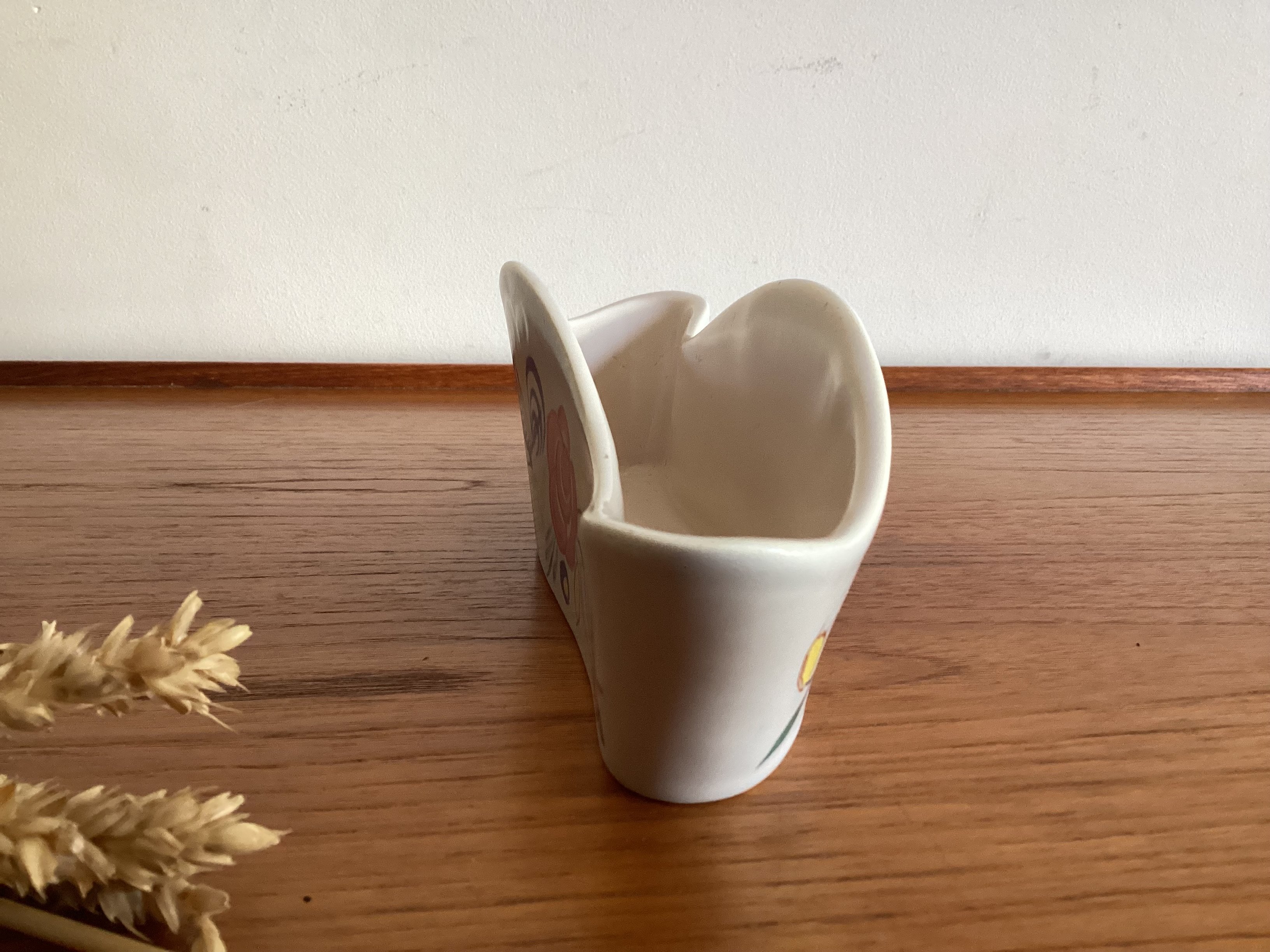 Vintage Poole pottery Wavy Half Moon Posy Vase
