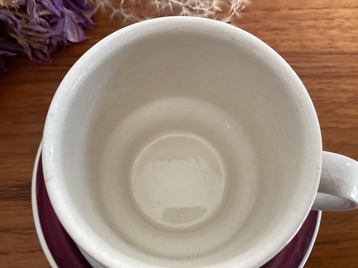 vintage Arthur Wood Handpainted Cups & Saucers/