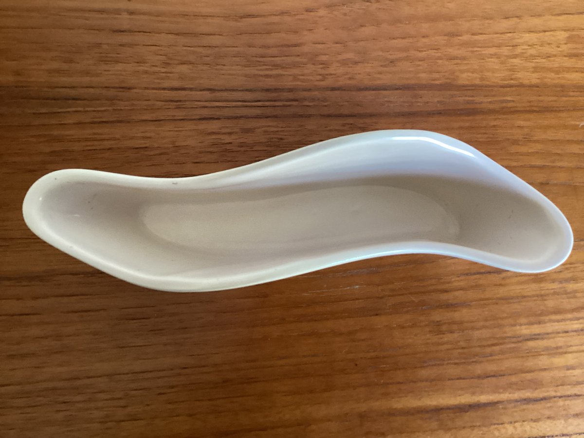 Vintage Poole pottery Wavy Half Moon Posy Vase