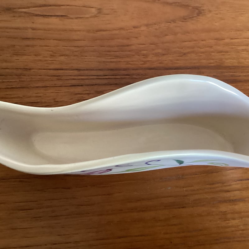 Vintage Poole pottery Wavy Half Moon Posy Vase