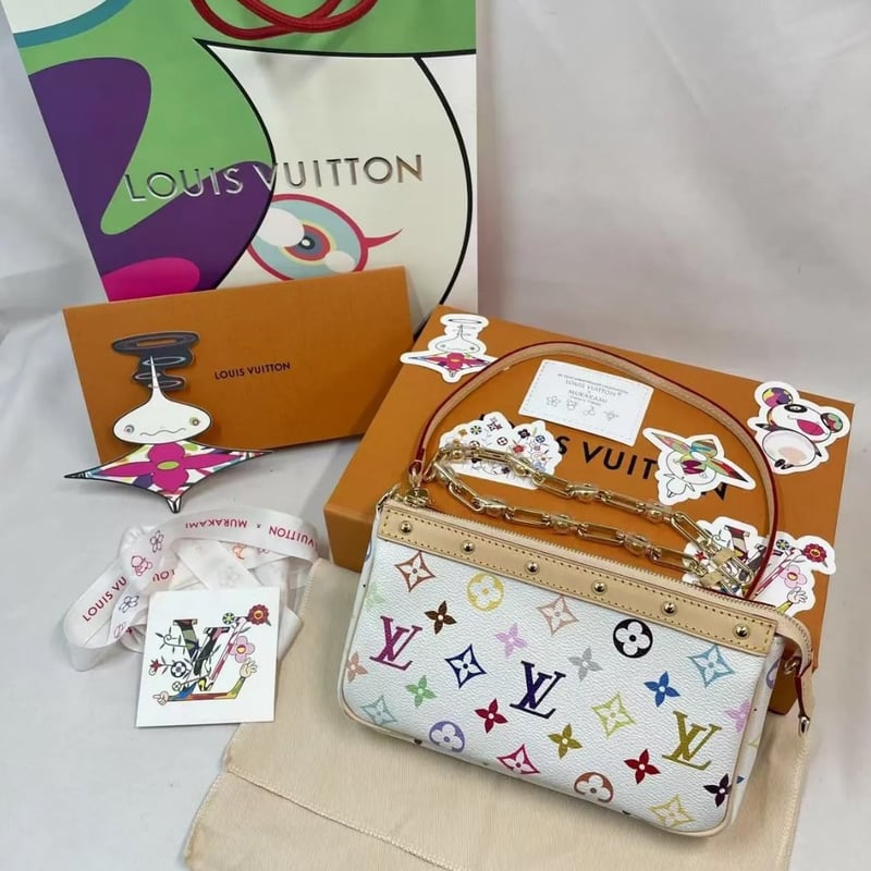 ルイヴィトン アクセサリーポーチ LOUIS VUITTON ルイヴィトン 村上隆 ポーチ ポシェット アクセソワール