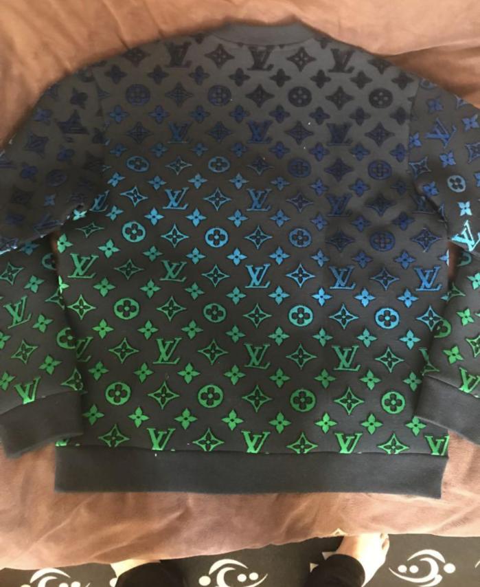 未使用品□23AW LOUIS VUITTON/ルイヴィトン 1AAU84 グラディエント モノグラム フィルクーペ スウェットシャツ/トレーナー 黒 XL 伊製 LOUIS VUITTON ルイヴィトン グラディエント モノグラム フィルクーペ