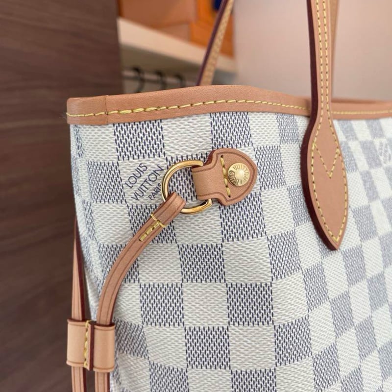 LOUIS VUITTON☆ﾀﾞﾐｴｱｽﾞｰﾙ/ｼｮﾙﾀﾞｰﾊﾞｯｸﾞ ルイヴィトンアズール エヴァ 2WAYバッグ 14137 白 レディース ダミエ