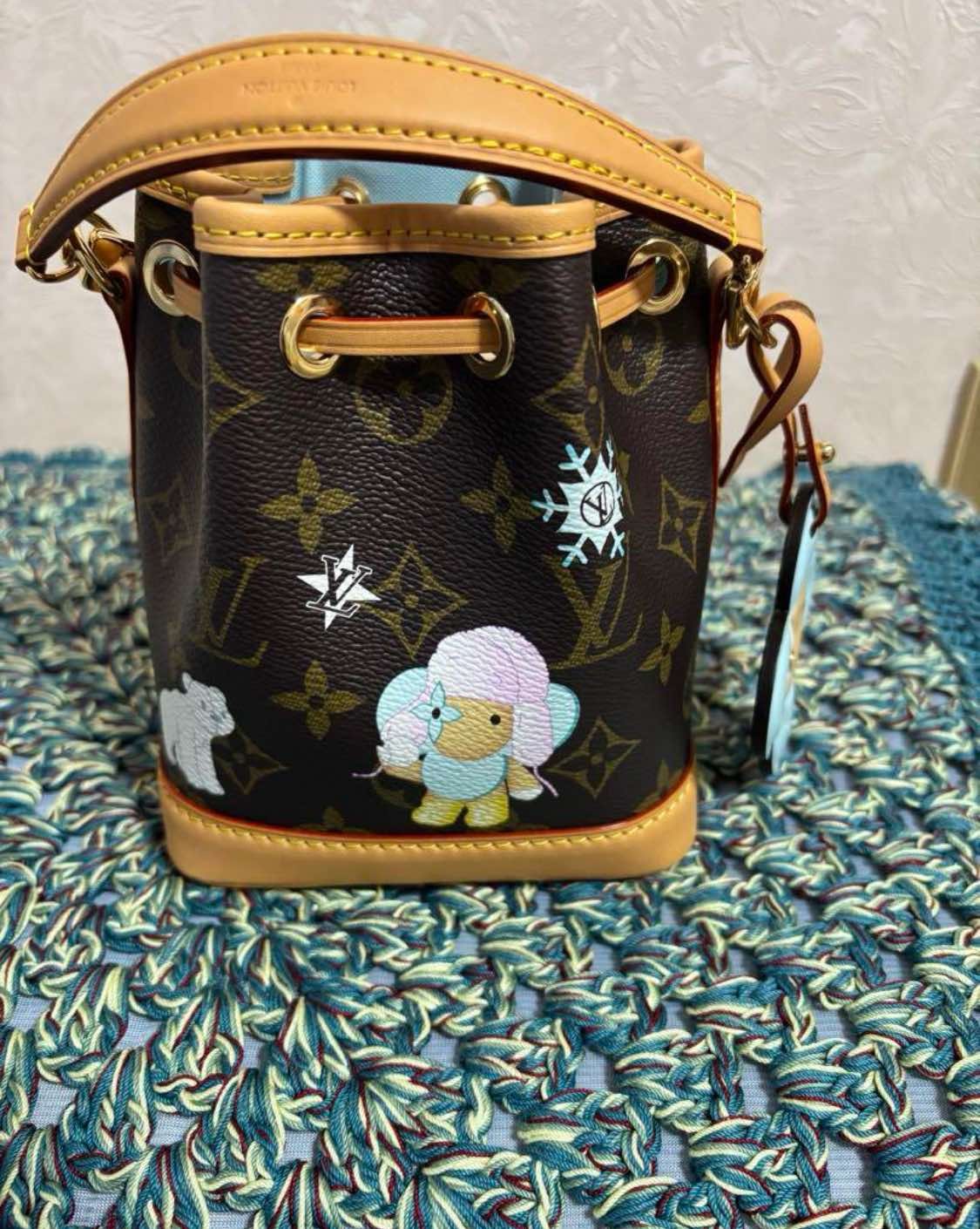 LOUIS VUITTON ナノノエ Nano Noé Bicolor Monogram Empreinte Leather - Women - Small