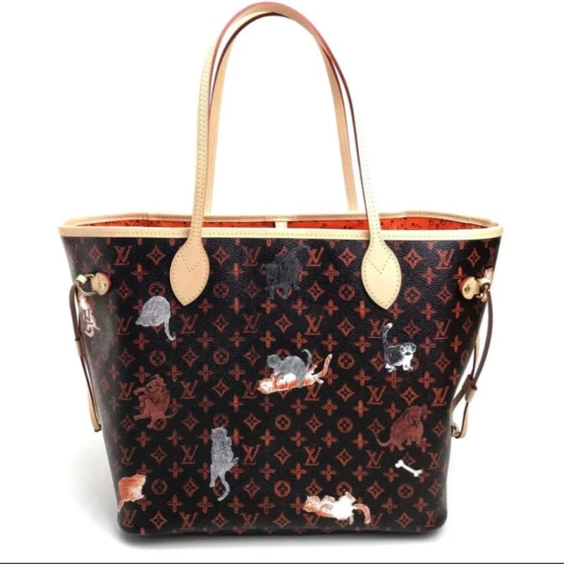 LOUIS VUITTON ルイヴィトン ネヴァーフル MM キャットグラム トート
