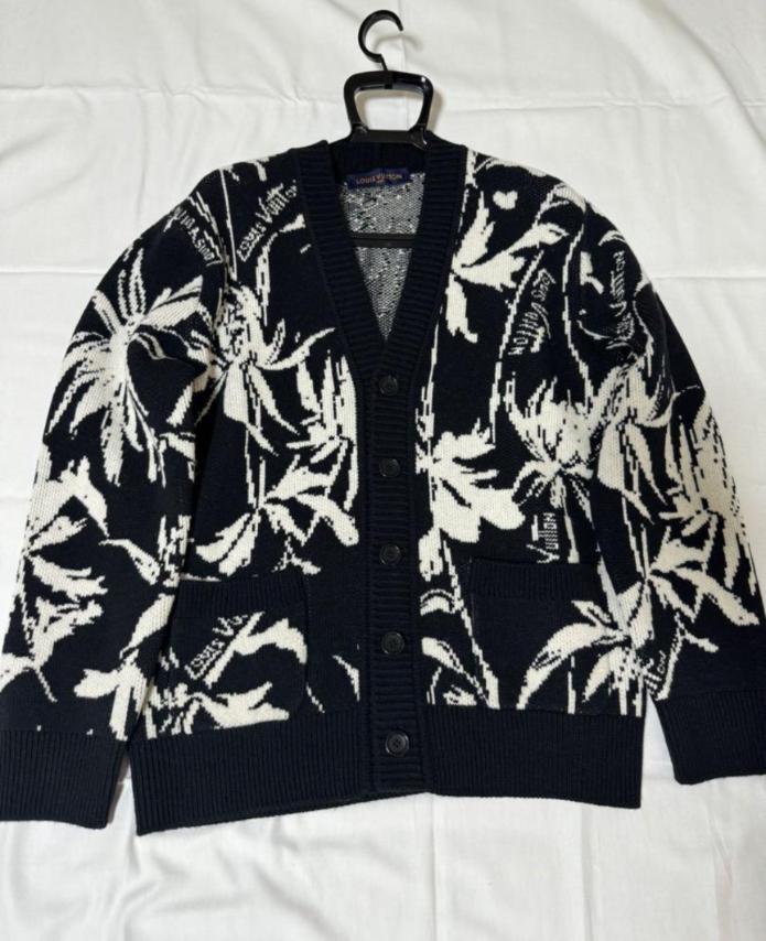 ルイヴィトン　23SS シスルウール　ジャガード　カーディガン 2023SS☆即納【LV ルイヴィトン】 シスルジャカードカーディガン