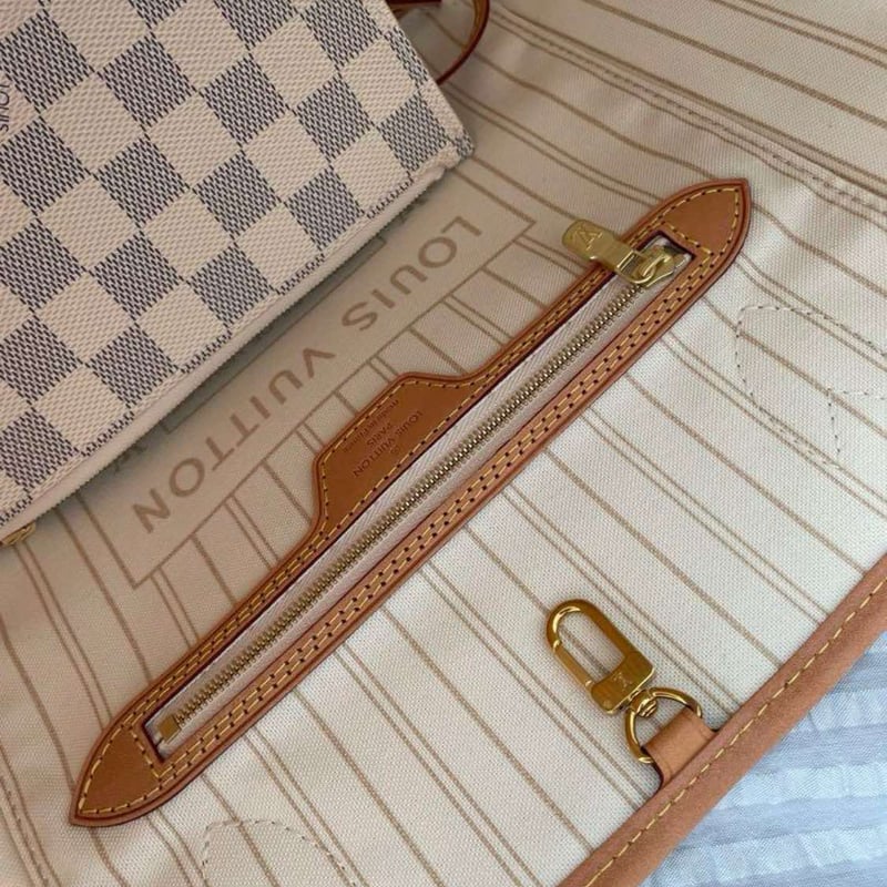 ルイヴィトン  アズールトート　ポーチ付き LLOUIS VUITTON ルイヴィトン ダミエ・アズール バッグ ポーチ付きPM