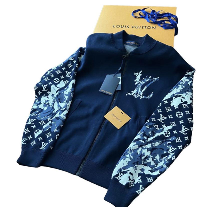 LOUIS VUITTON ルイヴィトン ジップモノグラム ニットブルゾン