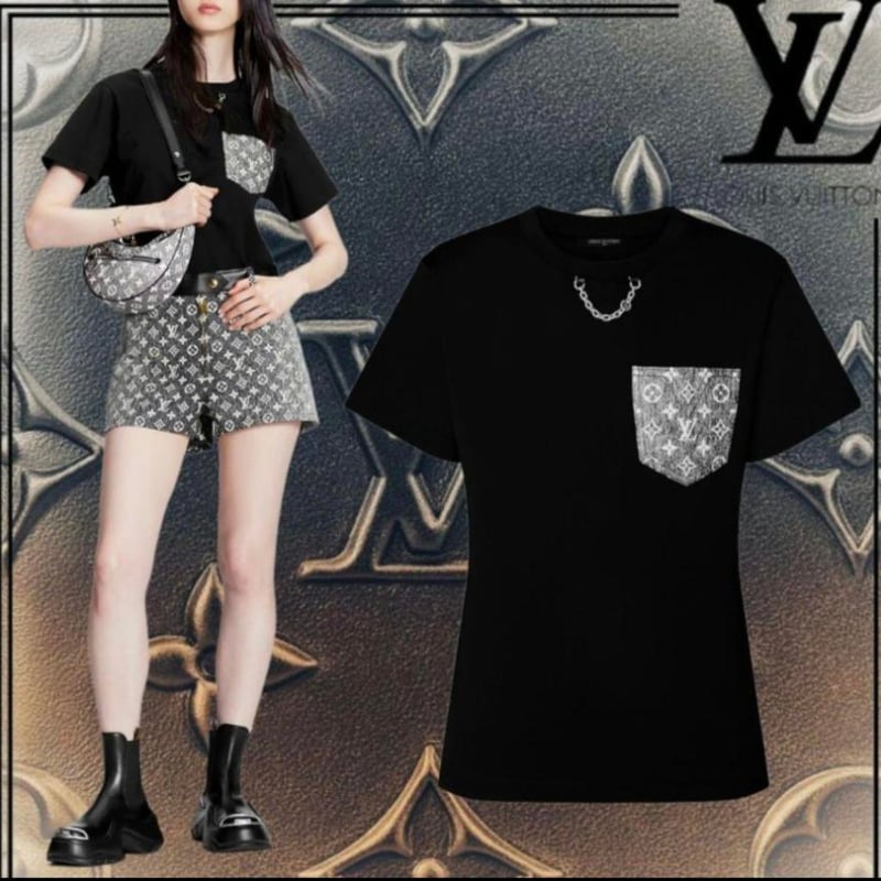 Louis Vuitton 半袖Tシャツとスカート セット LOUIS VUITTON ルイヴィトン モノグラムポケットTシャツ スカート