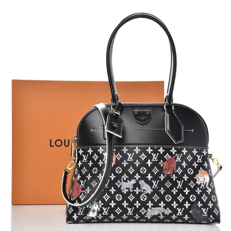 ルイヴィトン LOUIS VUITTON アルマスープル M44403 キャットグラム 猫 グレースコディントンコラボ  トートバッグ カバン 肩掛け ショルダーバッグ レザー ノワール ブラック LOUIS VUITTON - ルイヴィトン LOUIS VUITTON アルマスープル M44403