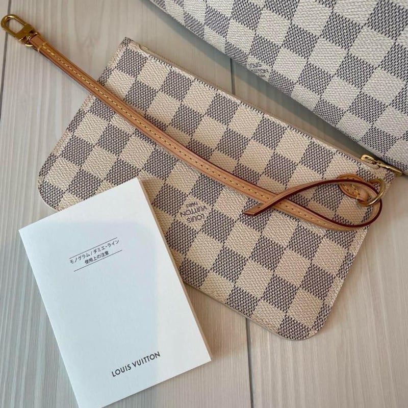 ルイヴィトン  アズールトート　ポーチ付き LLOUIS VUITTON ルイヴィトン ダミエ・アズール バッグ ポーチ付きPM