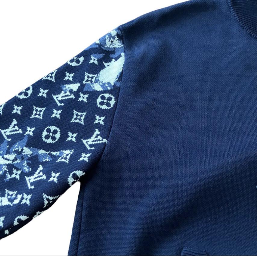 Louis Vuitton グレー ニットジャケット Louis Vuitton《ジップニットブルゾン》グレー コットン 直営店 (Louis