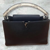 LOUIS VUITTON ルイヴィトン カプシーヌ MM パイソン ブラック