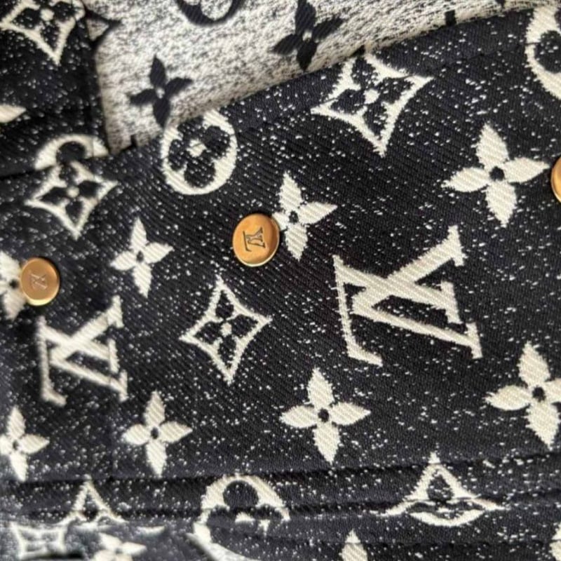 LOUIS VUITTON ルイヴィトン モノグラム デニムボタン タブドレス