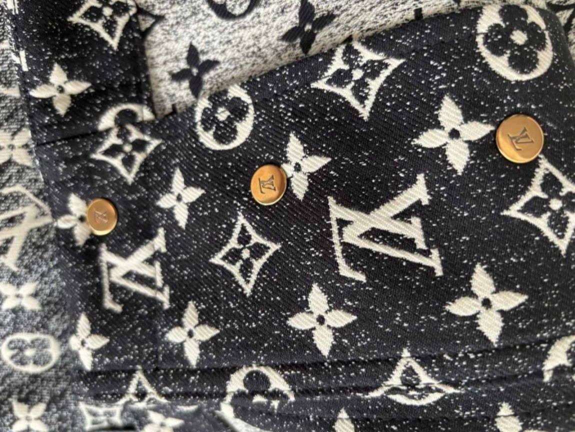 LOUIS VUITTON ルイヴィトン モノグラム デニムボタン タブドレス
