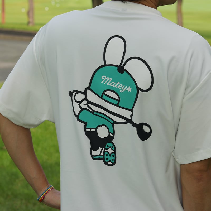 MATEY BUNNY バックプリントTシャツ（ホワイト） | MATEY GOLF