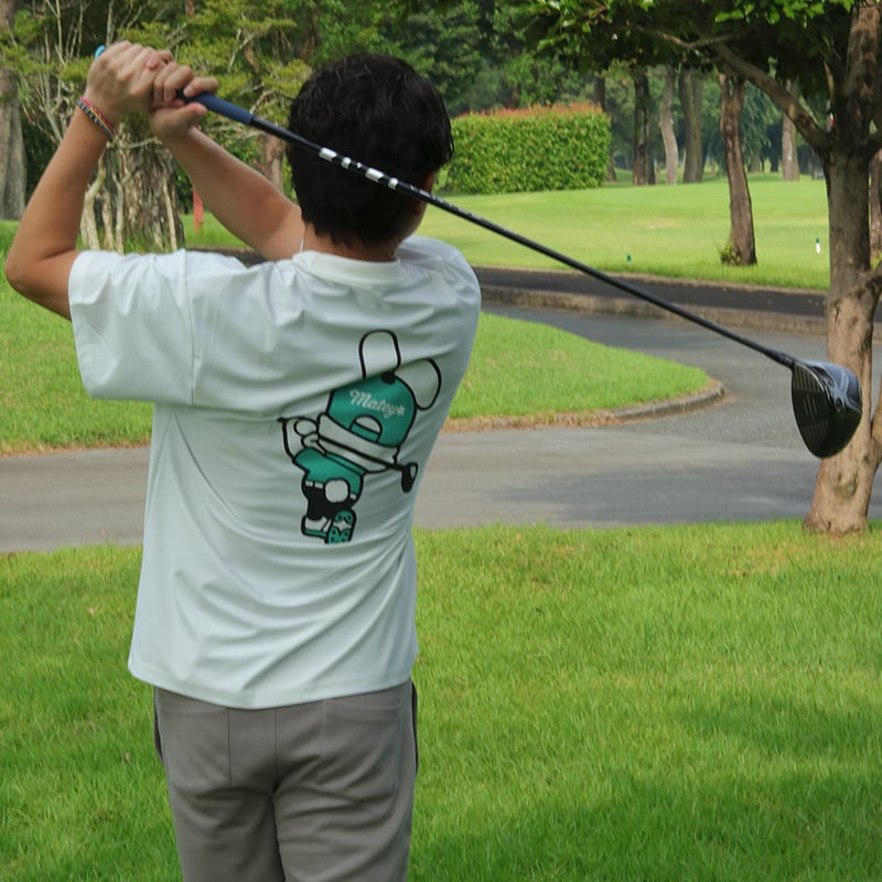 GOLFICKERS ゴルフィッカーズ バックプリント Tシャツ M 白 緑 Golfickers × TANGRAM