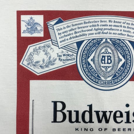 Budweiser ホワイト Tシャツ