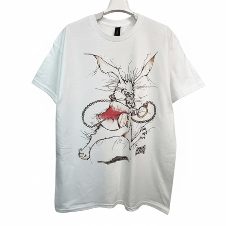 不思議の国のアリス 白うさぎ Tシャツ
